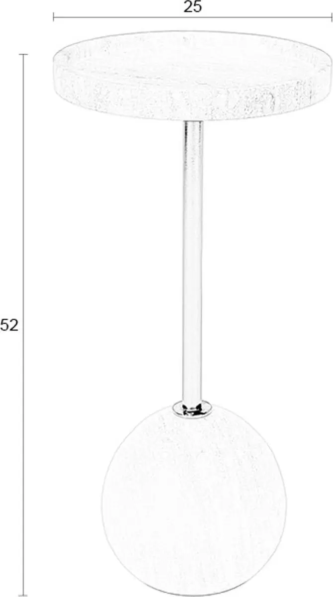 Zuiver Cocktail Bijzettafel Rond 25cm - Grijs - afbeelding 3 van 6