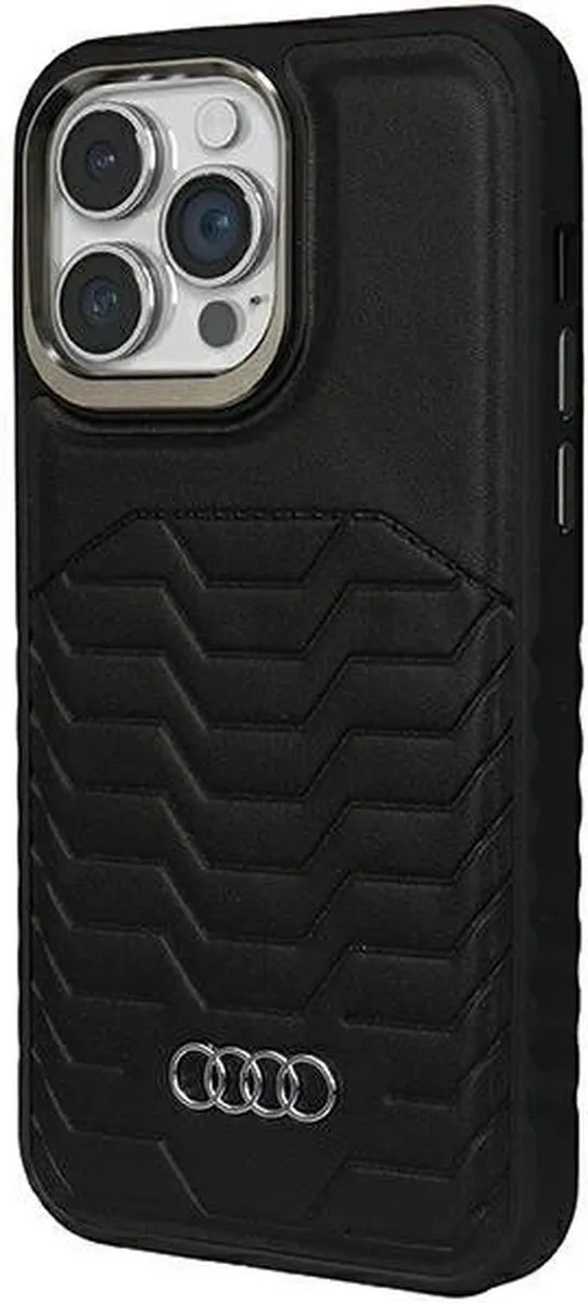 Audi Synthetisch Leren Hoesje MagSafe iPhone 15 Pro Max - Zwart - afbeelding 3 van 6