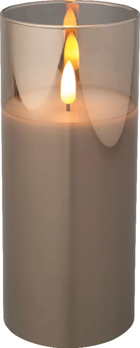 Lumineo LED Kaars 17,5cm Rookgrijs - Warm Wit - afbeelding 2 van 3