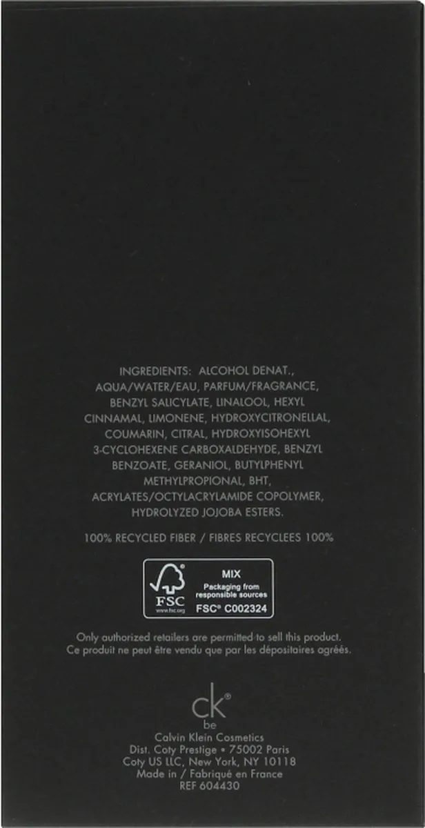 Calvin Klein Be Eau de Toilette 200ml - Unisex