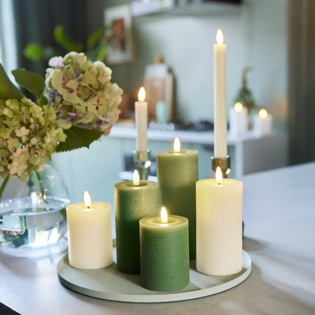 Lumineo LED Wax Stompkaars Groen 7x19cm - afbeelding 4 van 4