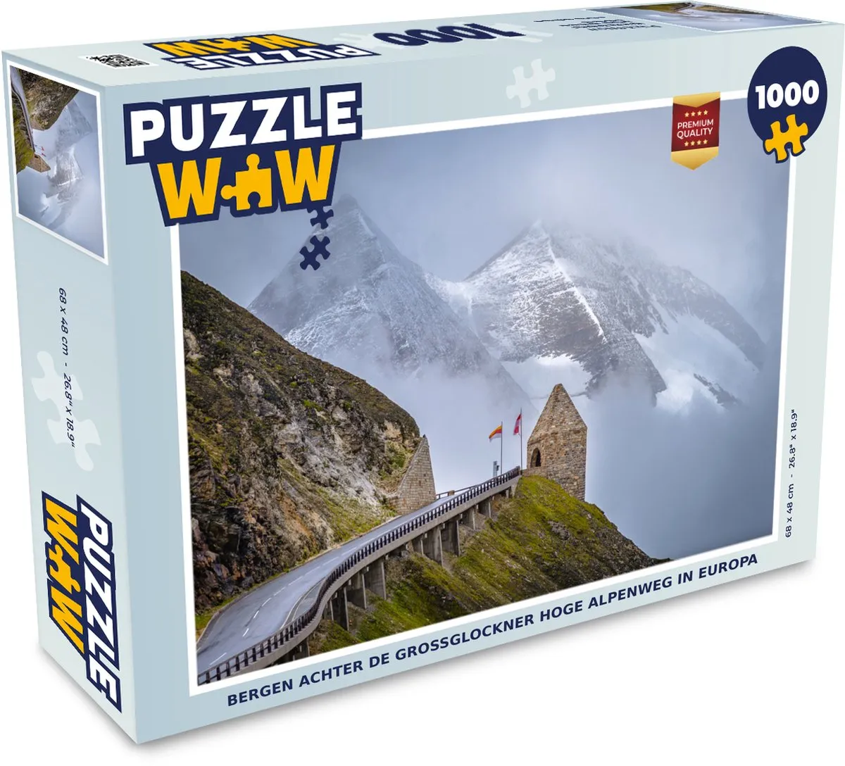 PuzzleWow Bergen achter de Grossglockner Legpuzzel 1000 Stuks