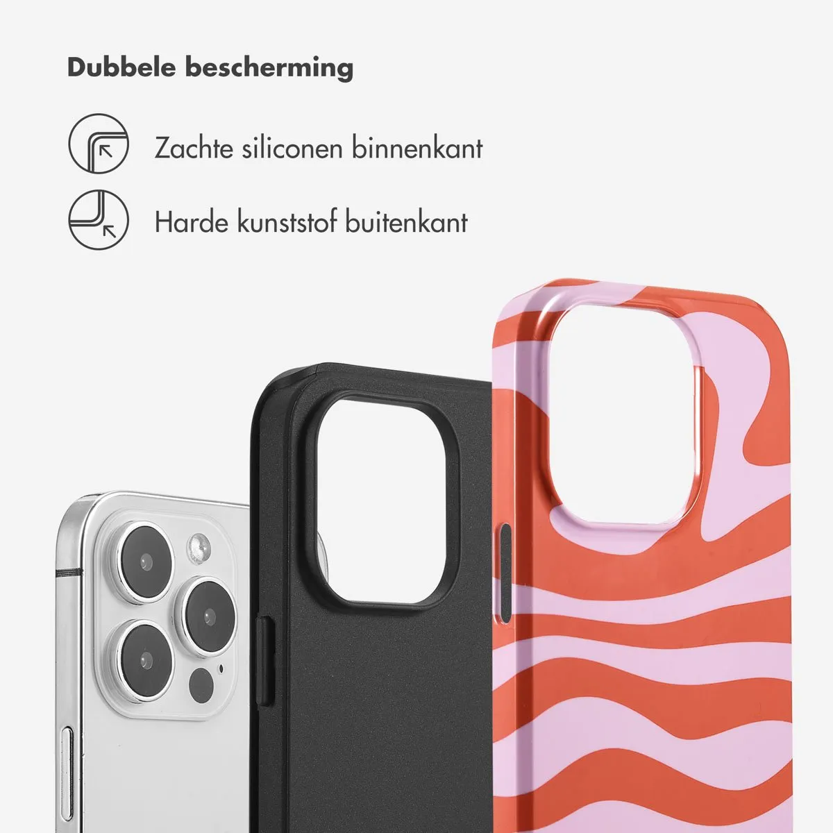 Selencia Hoesje iPhone 14 Pro Dream Swirl Pink