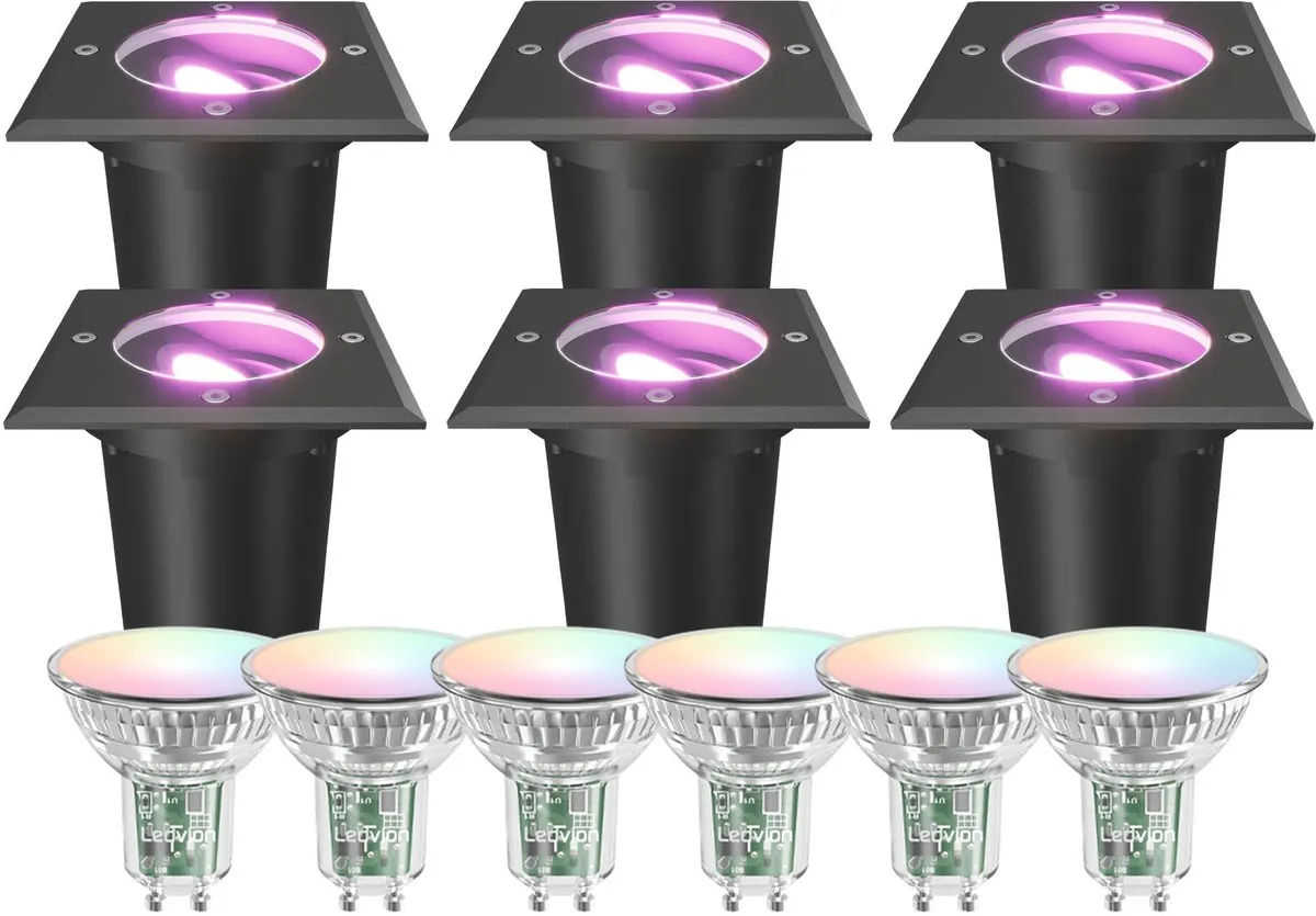 LEDVION 6X Smart LED Grondspot 4,9W RGB+CCT