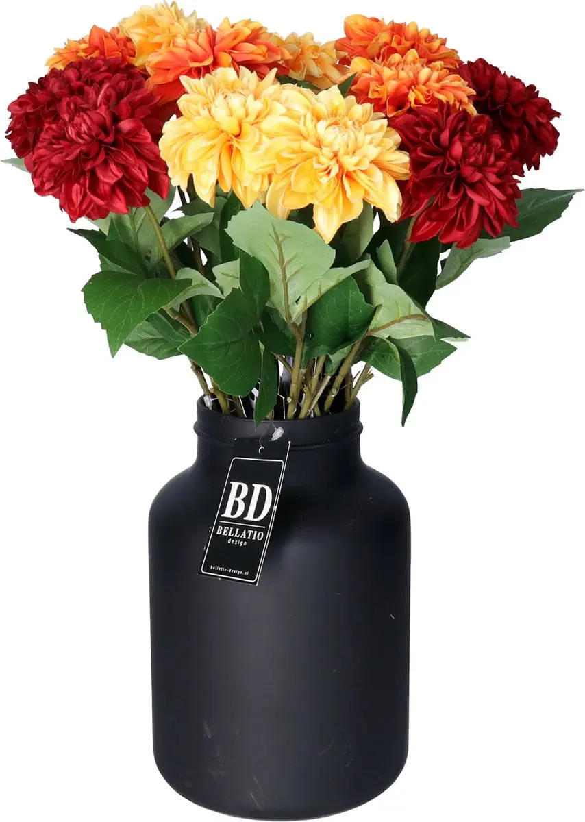 Bellatio Design Kunstbloemen boeket Dahlia's
