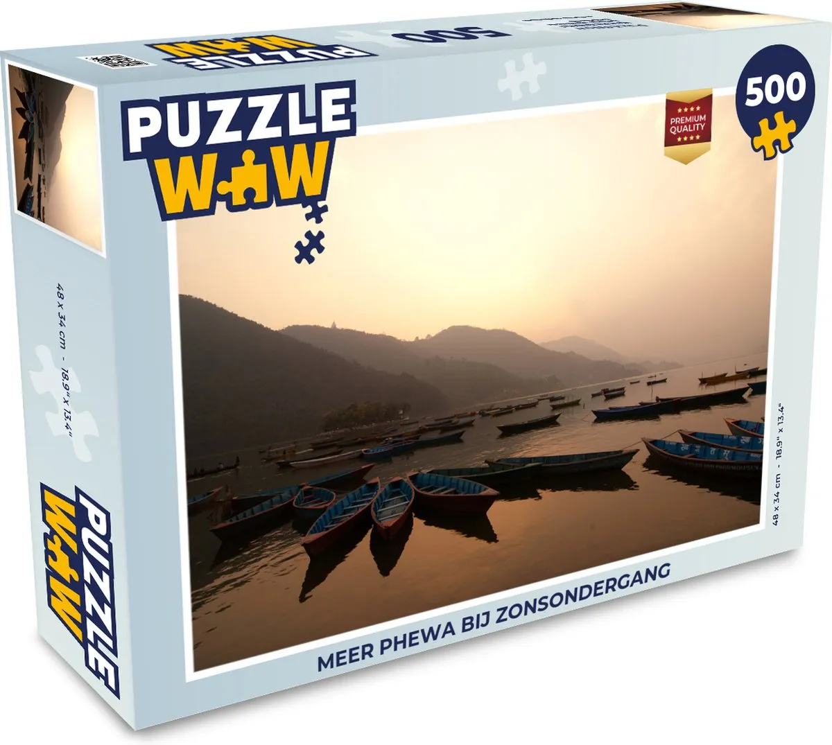 PuzzleWow Kano Water Zonsondergang Legpuzzel 500 Stuks - Multicolor