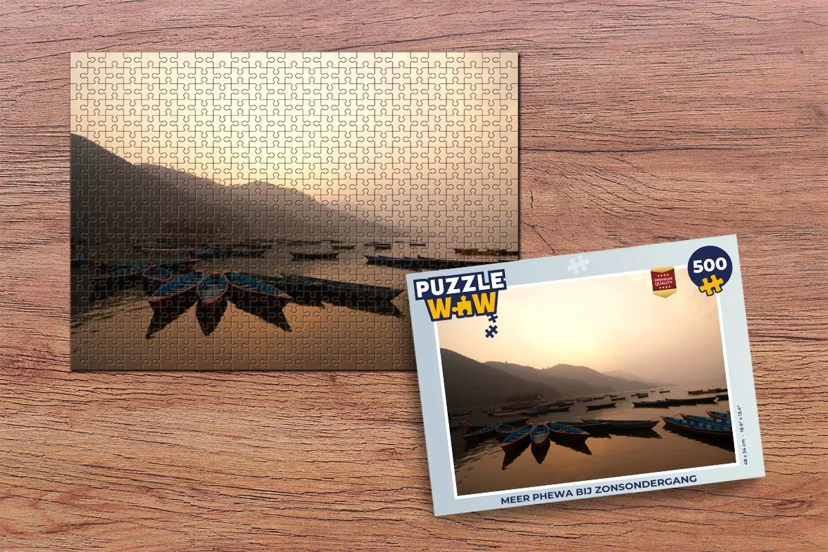 PuzzleWow Kano Water Zonsondergang Legpuzzel 500 Stuks - Multicolor