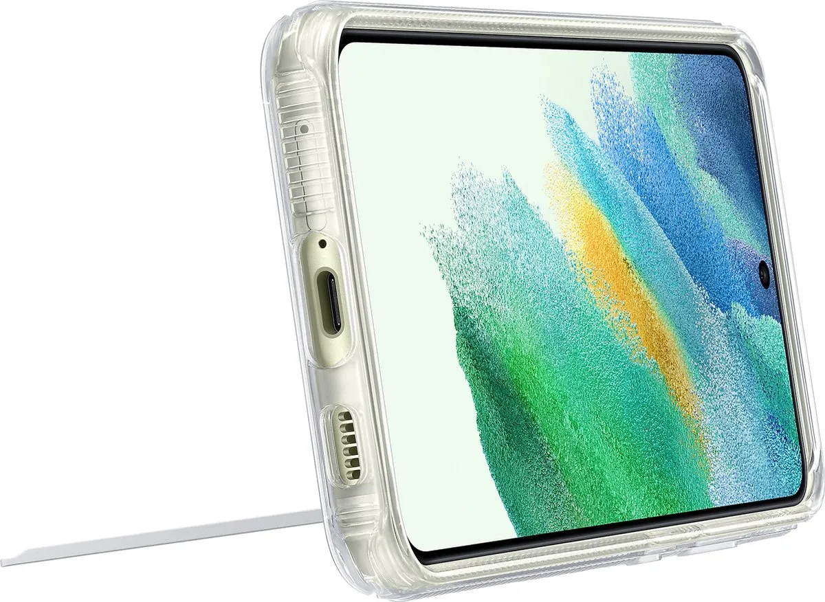 Samsung Clear Standing Hoesje Galaxy S21 FE - Transparant