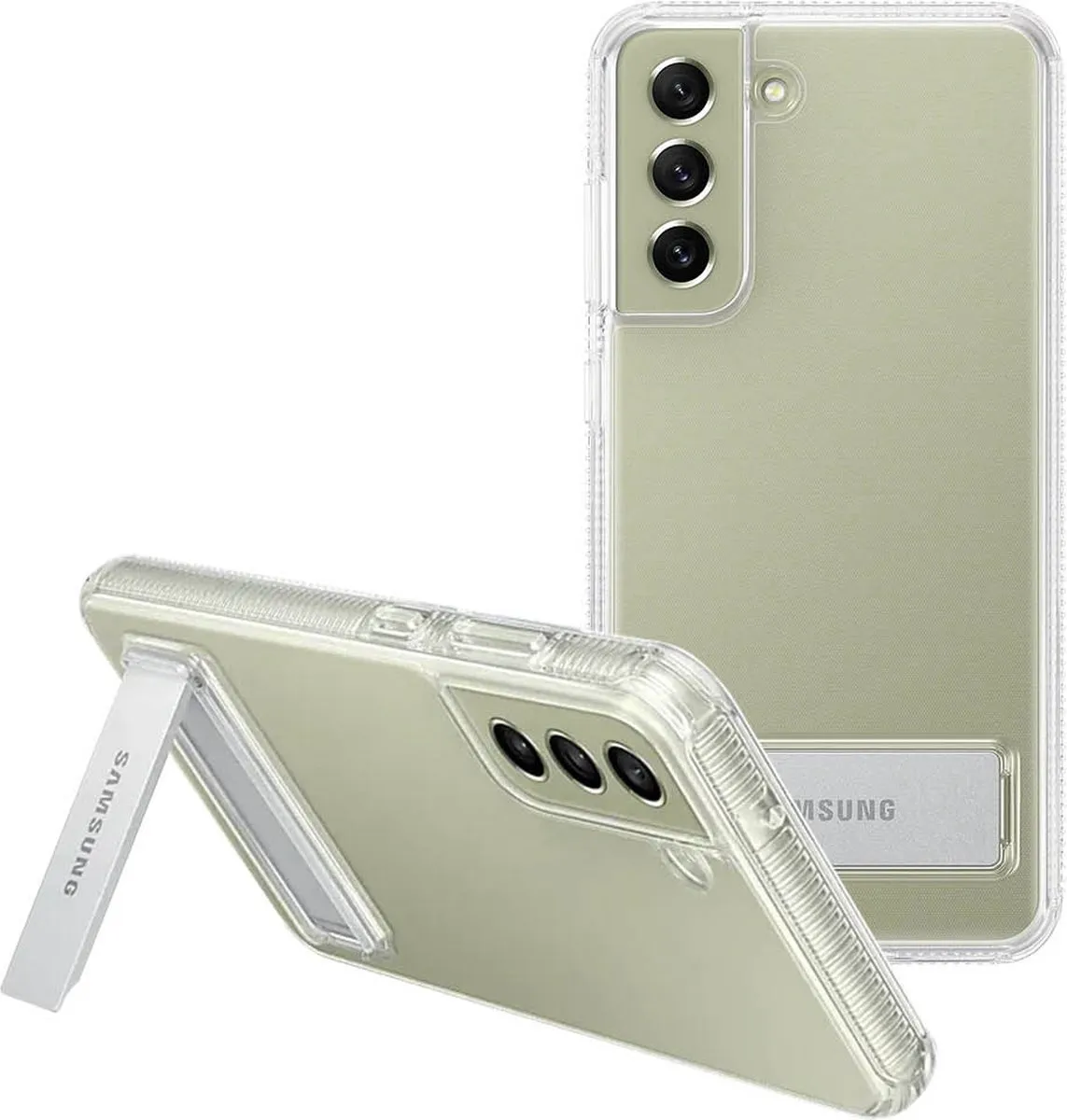 Samsung Clear Standing Hoesje Galaxy S21 FE - Transparant