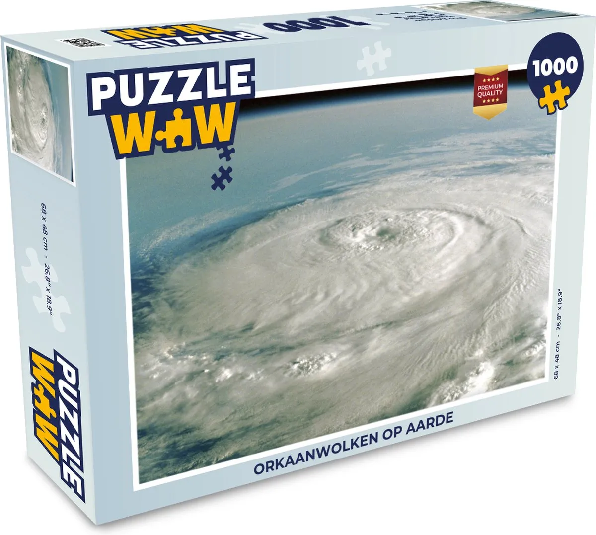 PuzzleWow Orkaanwolken op Aarde Legpuzzel 1000 Stuks