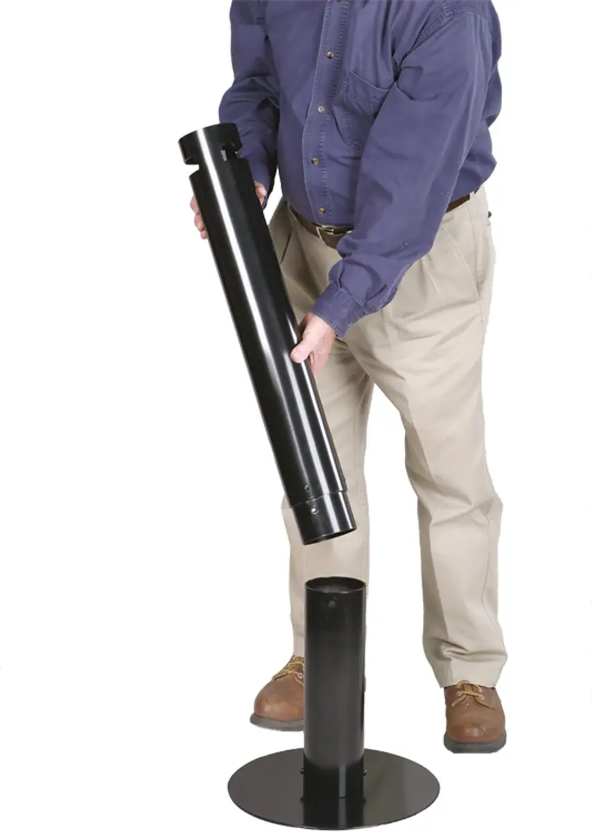 Rubbermaid Smokers' Pole Asbak - Zwart - afbeelding 5 van 6
