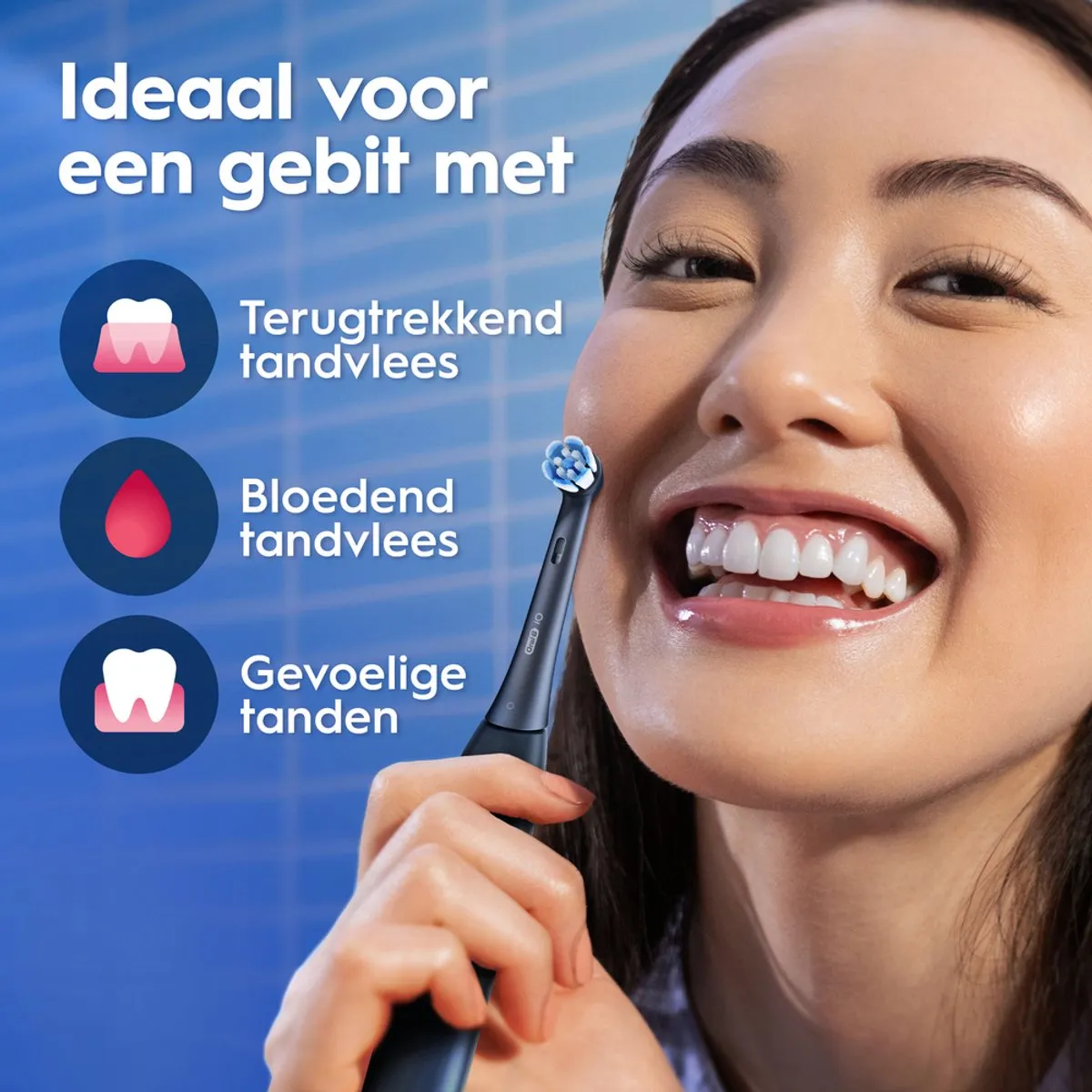 Oral-B iO 3 Duopack Elektrische Tandenborstels - 2 Stuks - Zwart/Lichtblauw - afbeelding 6 van 6