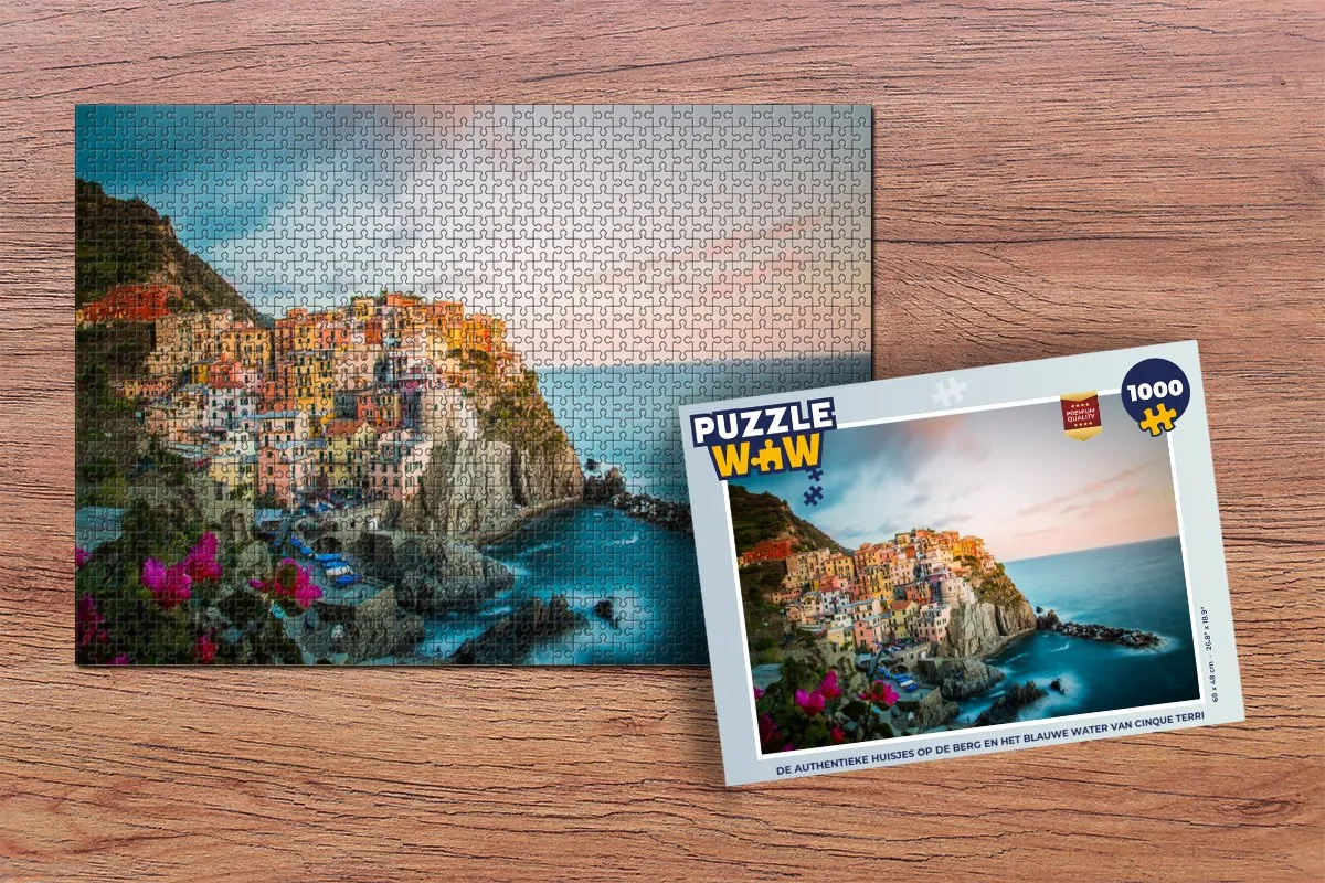 PuzzleWow Cinque Terre Legpuzzel 1000 Stuks - Multicolor