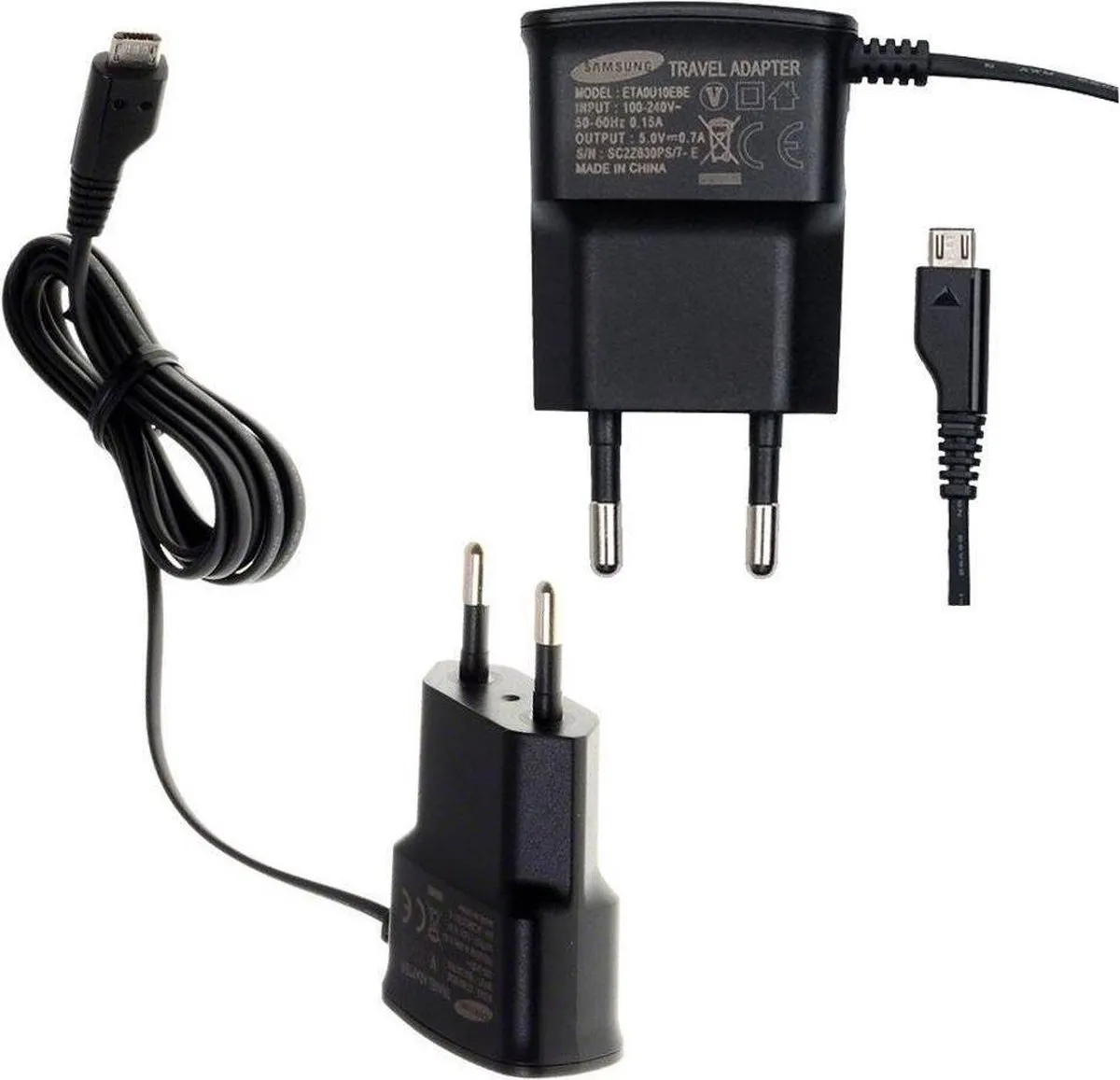 Samsung ETA0U10EBE Micro USB Oplader - Zwart