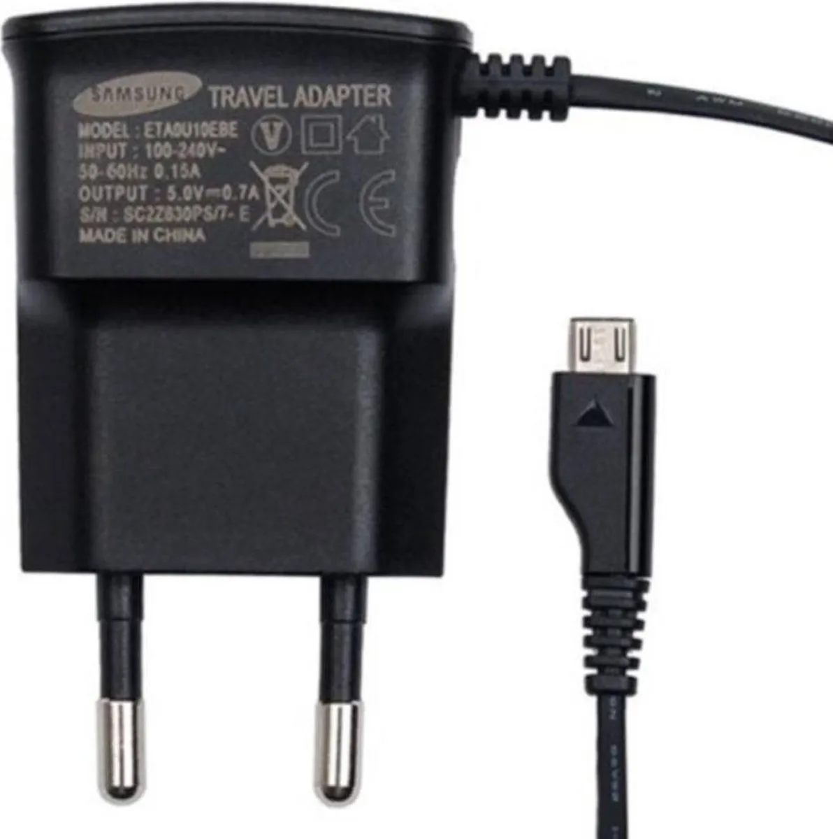 Samsung ETA0U10EBE Micro USB Oplader - Zwart