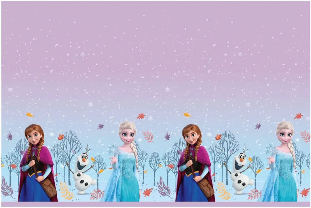 Globos Frozen kunststof tafelkleed 120x180cm voor kinderfeestjes.