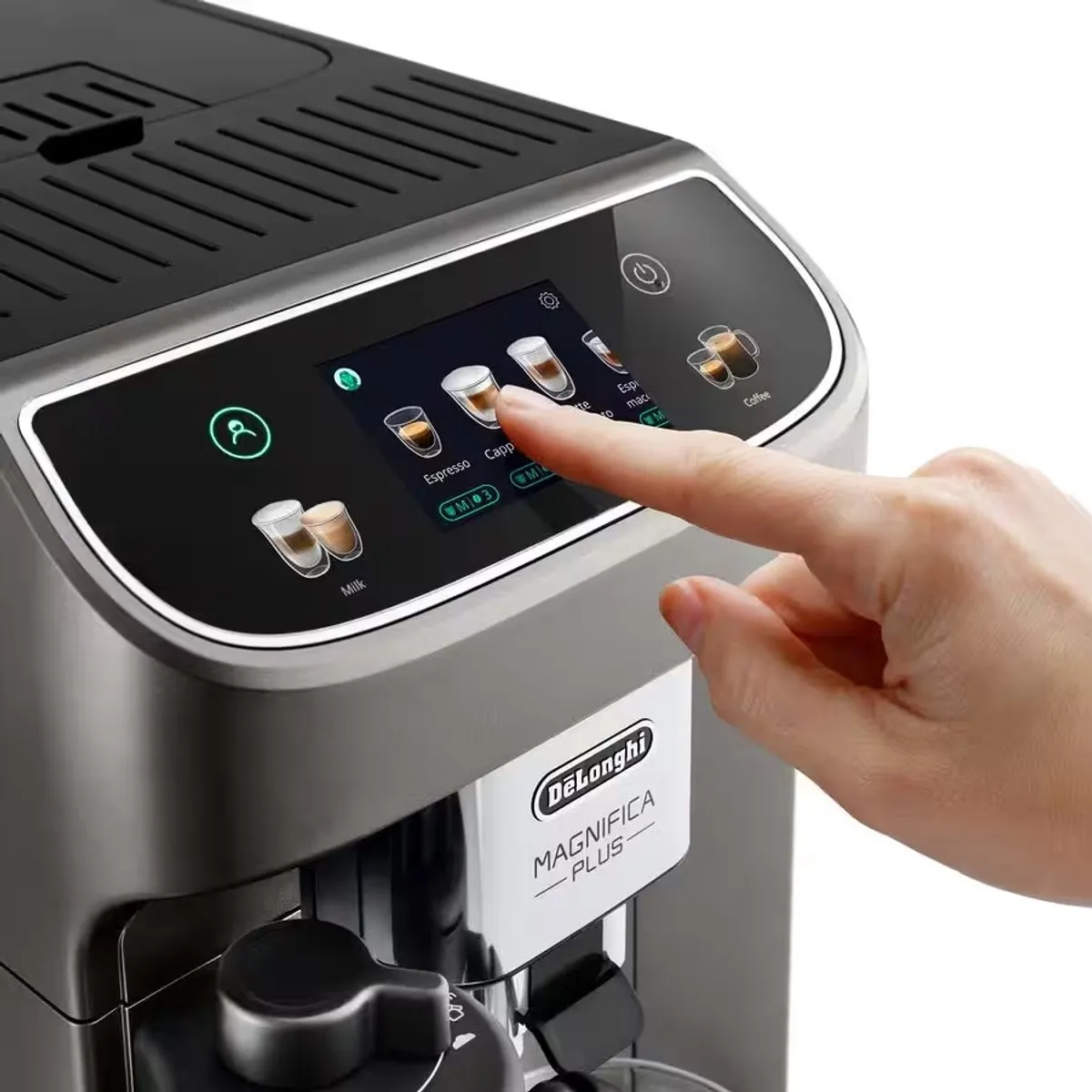 De'Longhi Magnifica Plus ECAM320.70.TB Espressomachine - Titanium Zwart