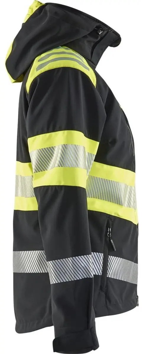 Blåkläder 4404 Dames Softshell Jack High Vis - Zwart/Geel - afbeelding 3 van 3