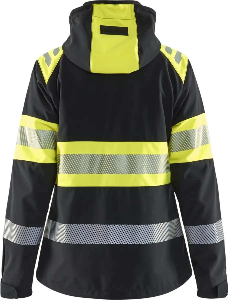 Blåkläder 4404 Dames Softshell Jack High Vis - Zwart/Geel - afbeelding 2 van 3