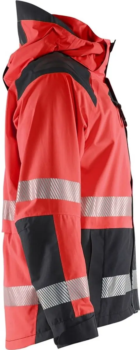 Blåkläder 4435 Shelljack High Vis Werkjas - Rood/Zwart XXL - afbeelding 3 van 3