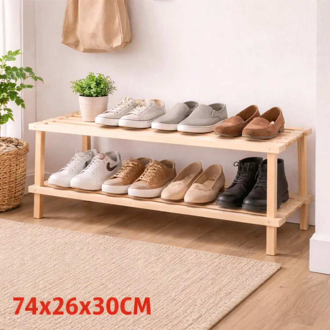 Alpina Schoenenrek 74x26x30cm - 2 Lagen - Bruin - afbeelding 2 van 6