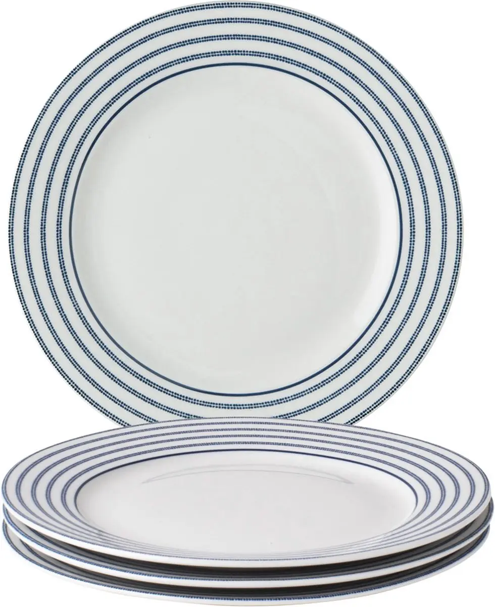 Laura Ashley Blueprint Collectables Borden set van 4 - Ø 23cm - Candy Stripe