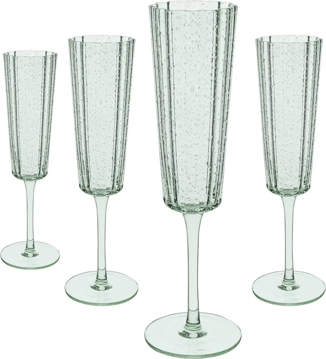 Laura Ashley Glass Collectables Champagneglazen set van 4