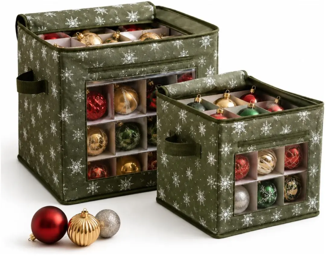 Kerstballen opbergbox set