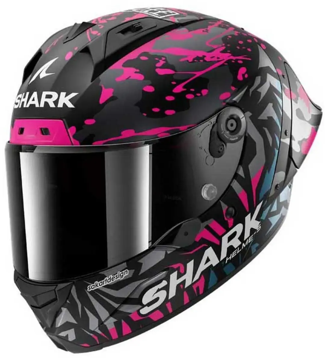 Shark Aeron GP FIM 2 Replica Redding Carbon Helm L - Black/Violet - afbeelding 6 van 6