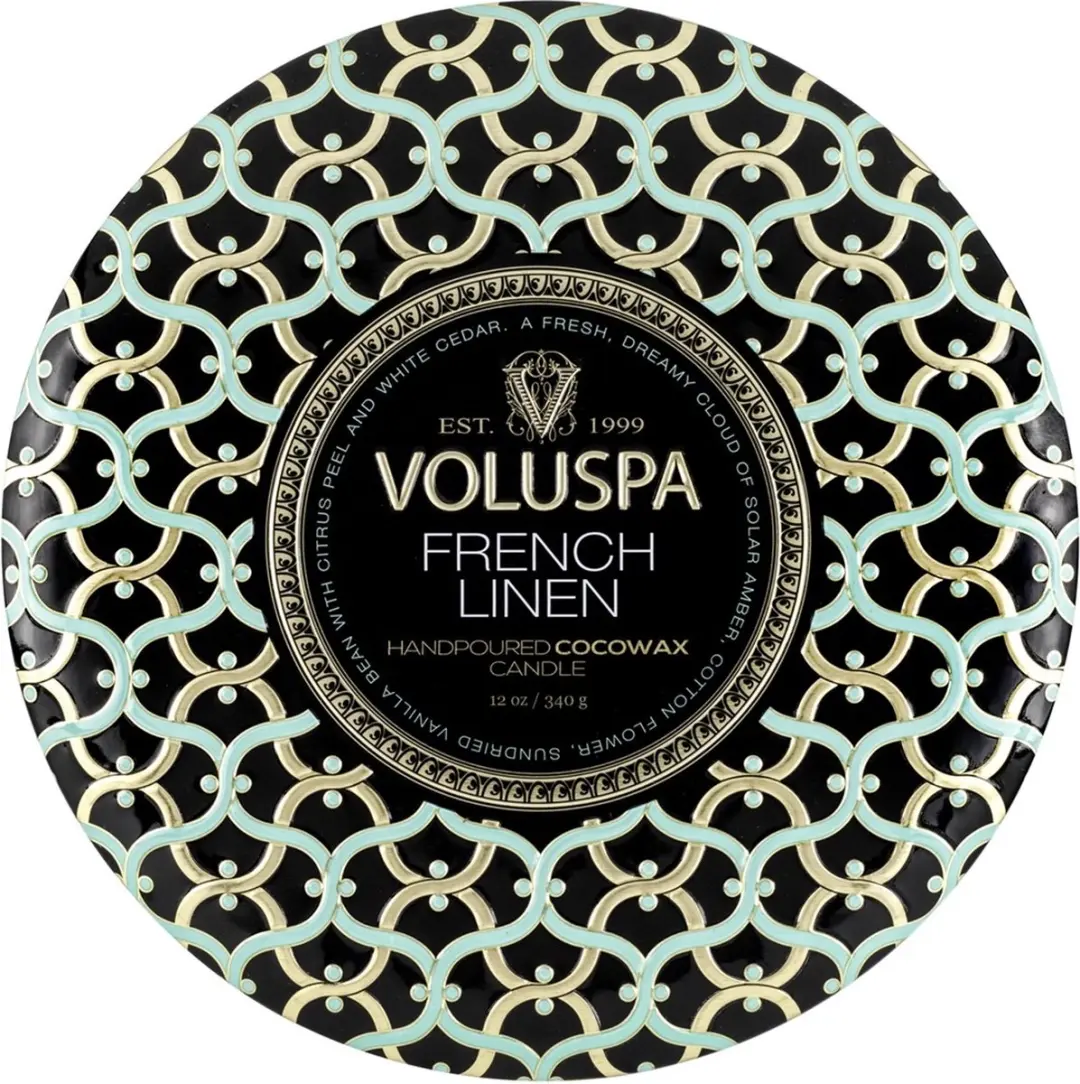 Voluspa Maison Noir French Linen Geurkaars 340g