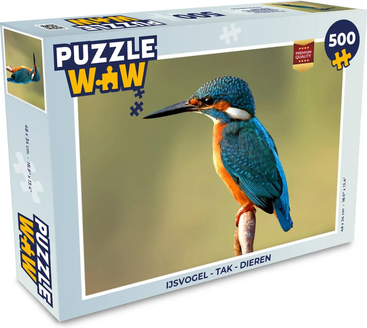 PuzzleWow IJsvogel Legpuzzel 500 Stuks - Multicolor