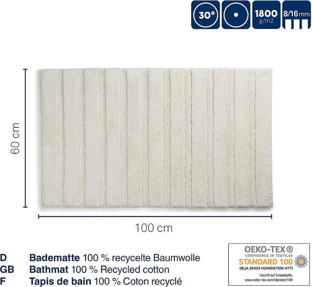 Kela Badmat Megan 100x60cm Zilvergrijs - afbeelding 3 van 6