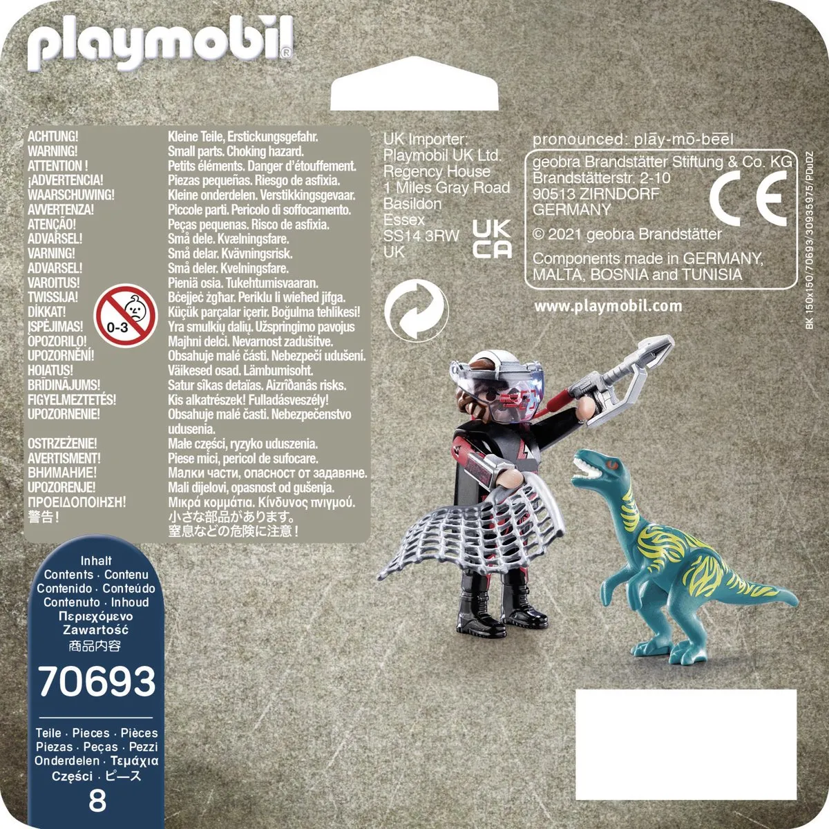 Playmobil DuoPack Velociraptor vs. Stroper 70693 - Multicolor