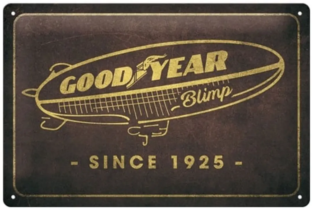 Metalen Bord 20 x 30cm Goodyear Blimp