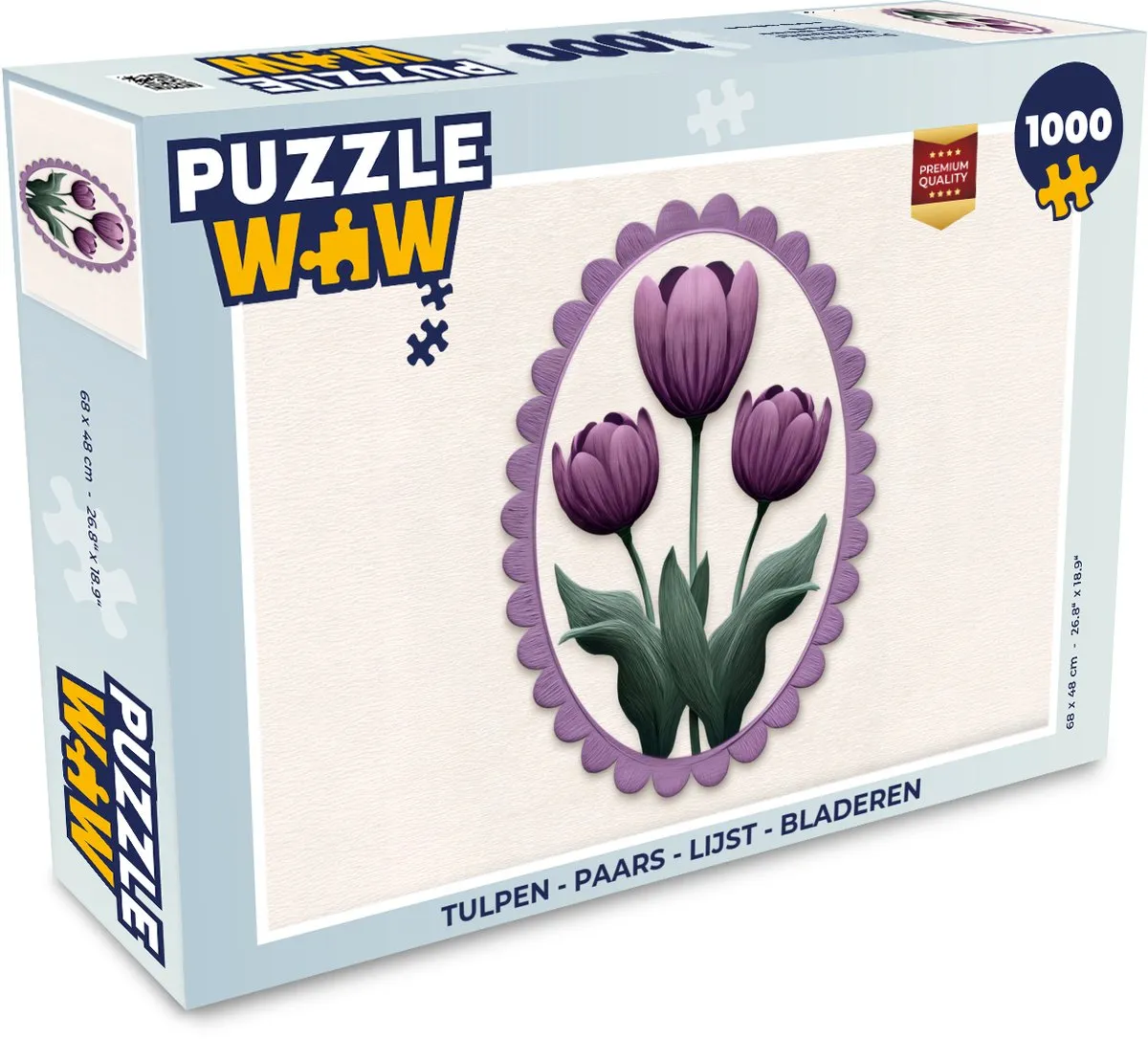 PuzzleWow Tulpen Paars Legpuzzel 1000 Stuks