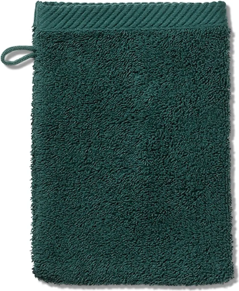Washandje, Set van 3 Stuks, 15 x 21 cm, Alpen Groen, Katoen