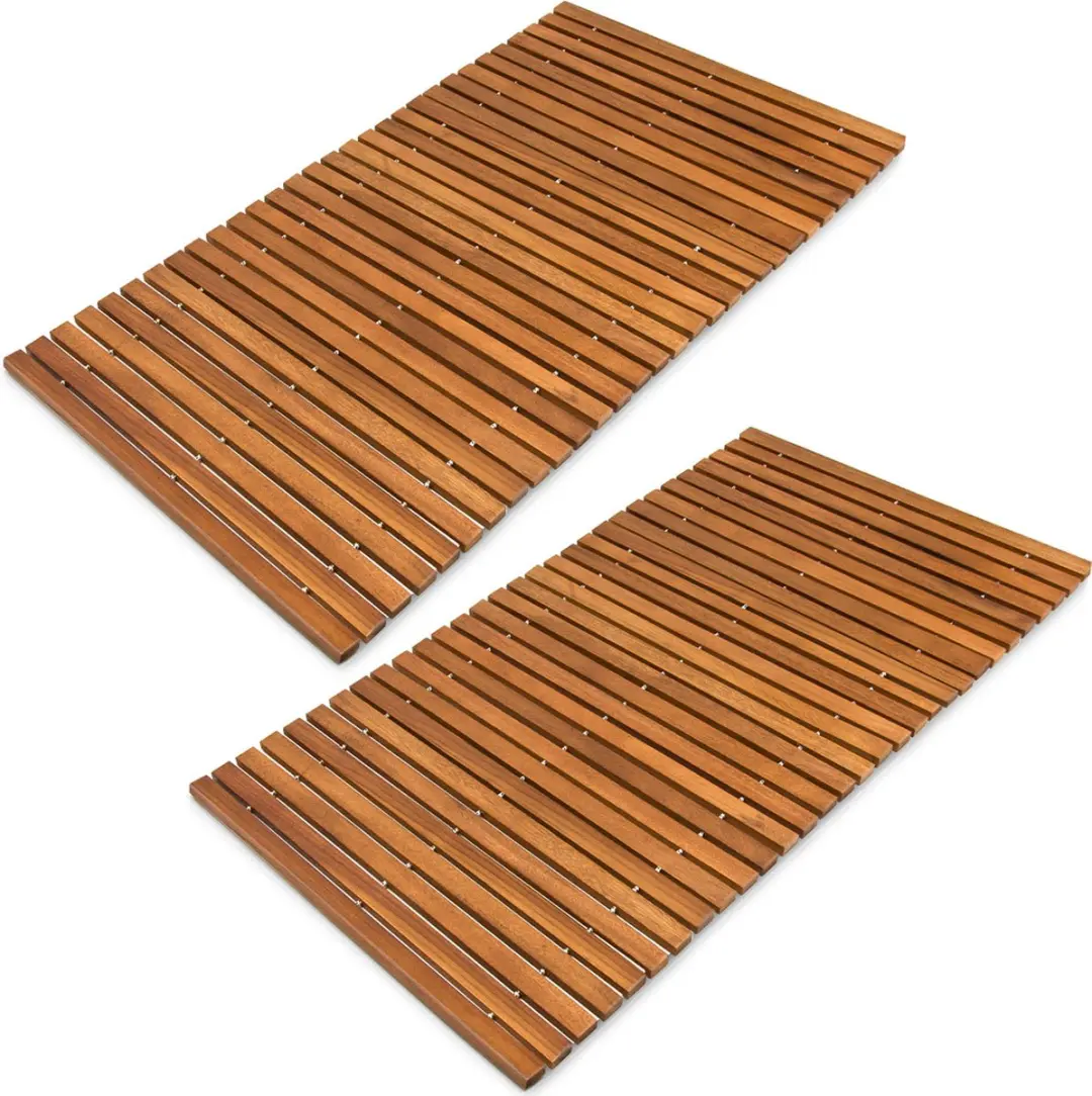 Deuba Badmat Set 2 Stuks 76x50cm Acacia