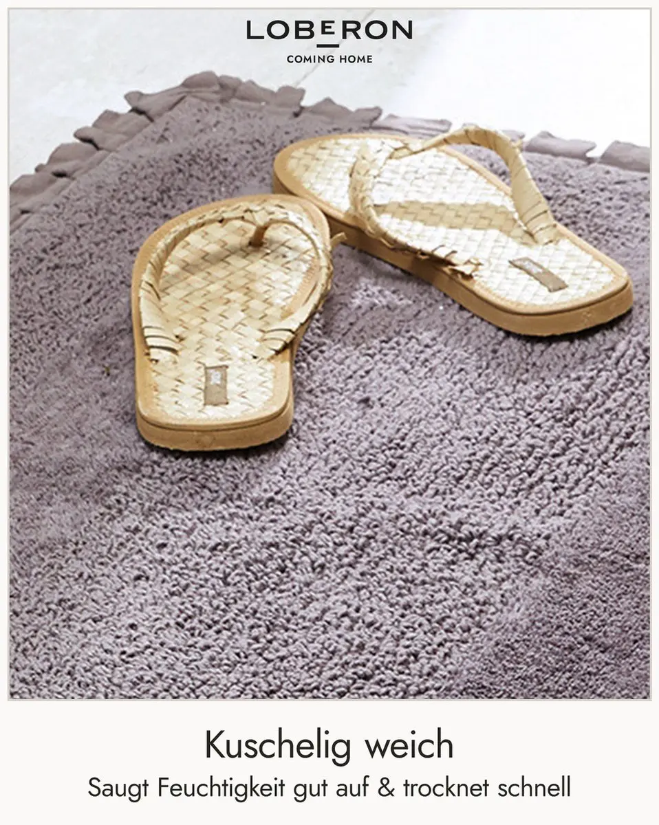 Loberon Badmat Jasmin - Taupe - afbeelding 3 van 6