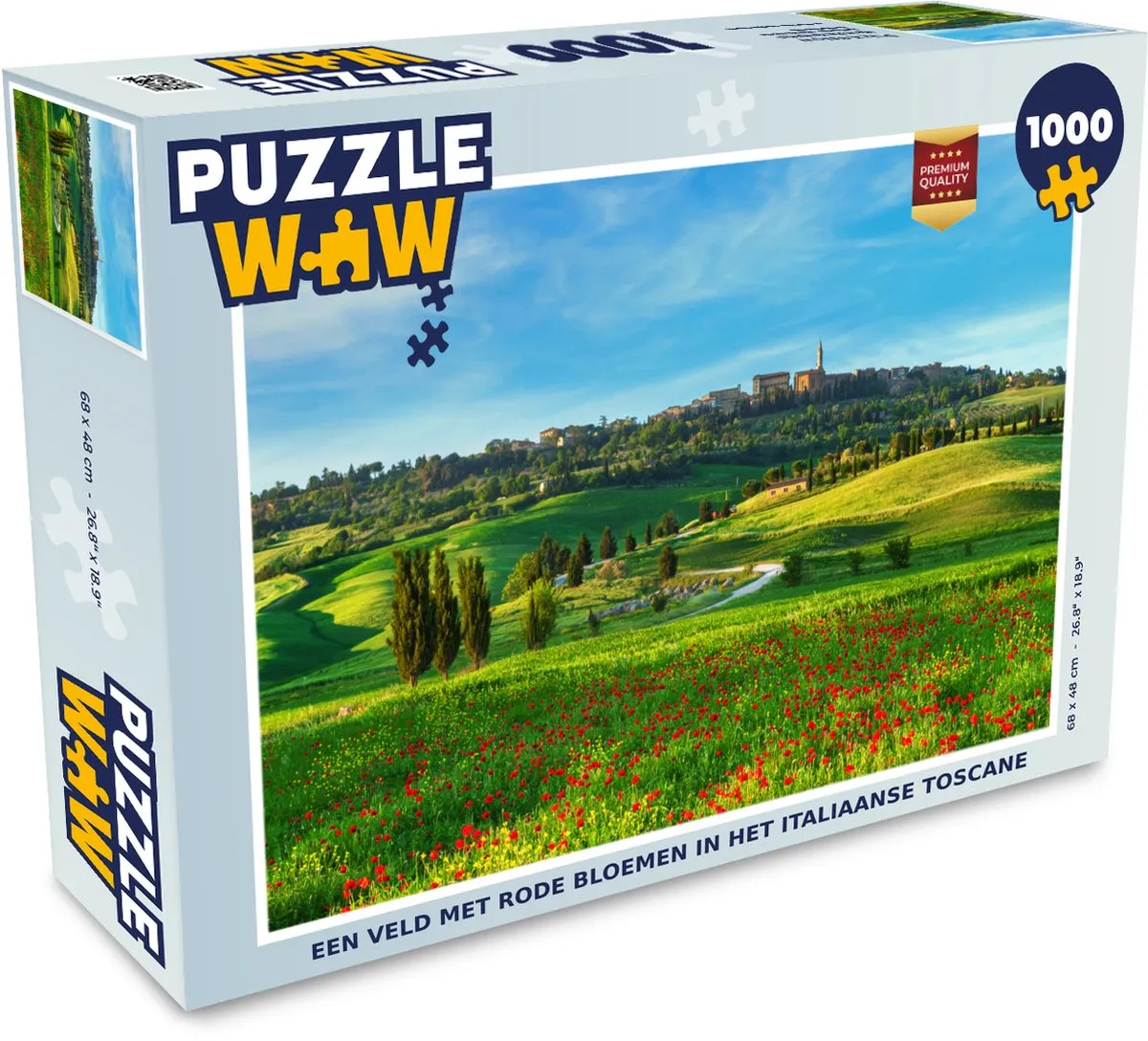 PuzzleWow Toscane Legpuzzel 1000 Stuks - Multicolor
