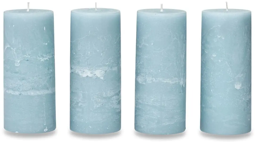 Loberon Homel Kaarsen - 4 Stuks - Blauw