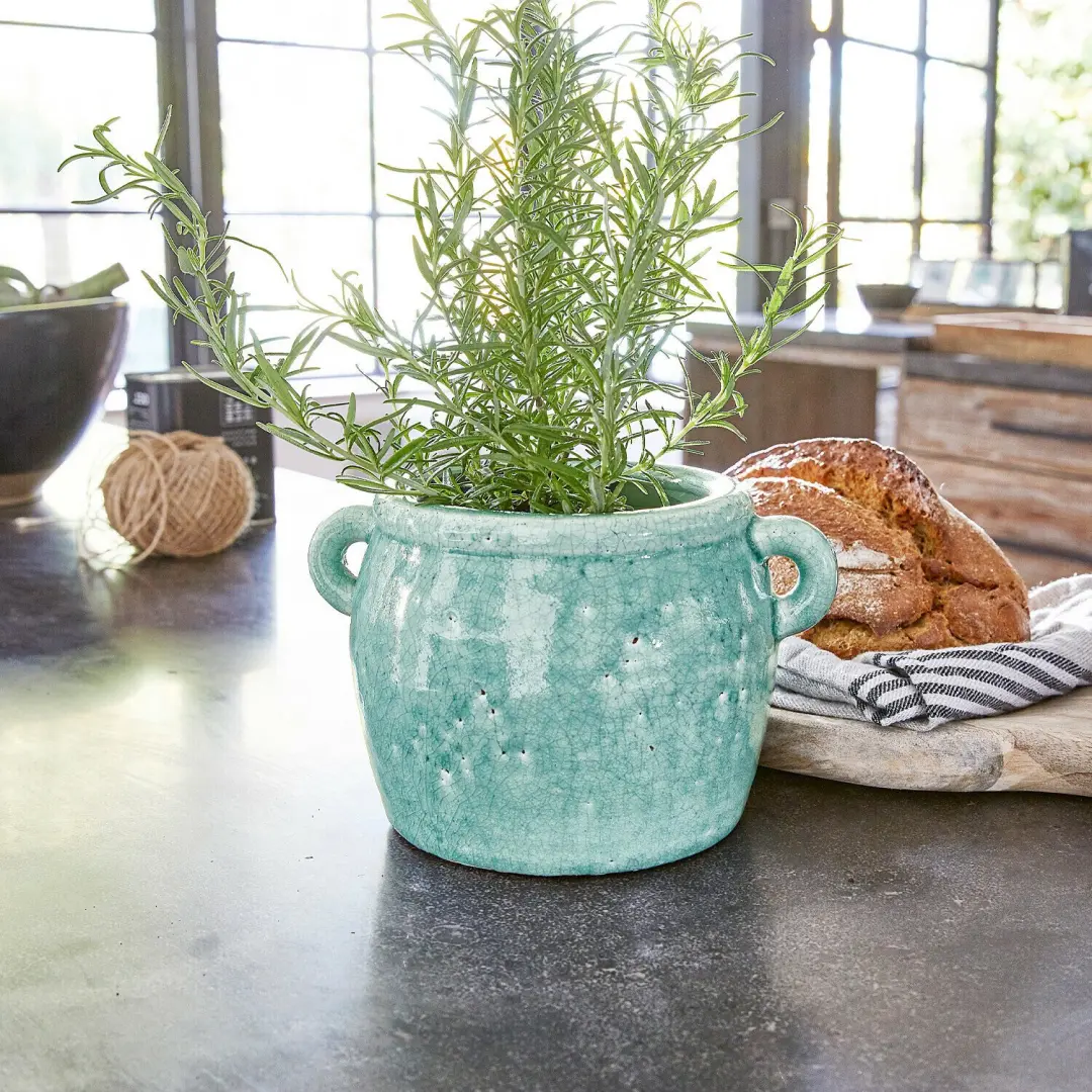 Loberon Elvin Vaas - blauw - afbeelding 4 van 6