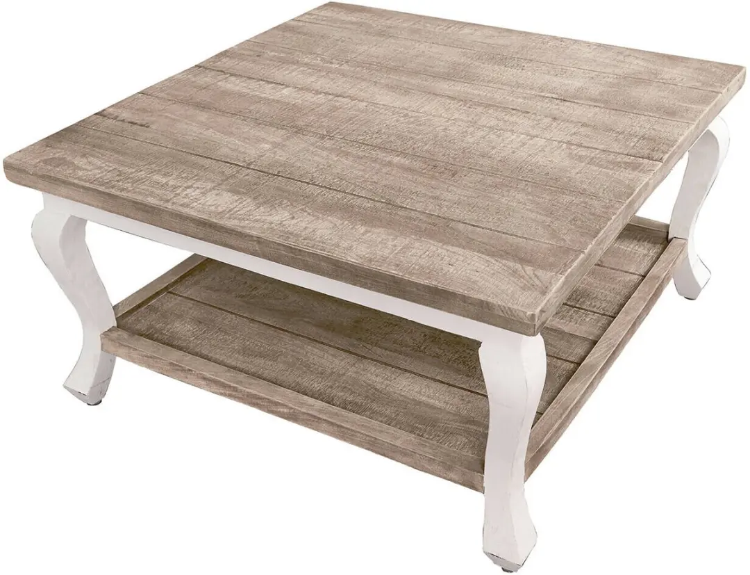 Loberon Riverside Salontafel - Bruin/Antiekwit - afbeelding 3 van 6