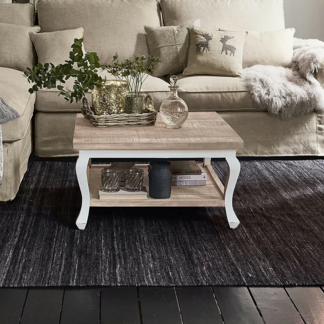 Loberon Riverside Salontafel - Bruin/Antiekwit - afbeelding 2 van 6