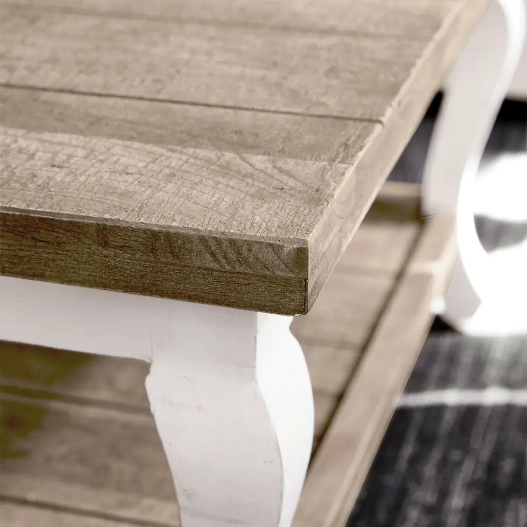 Loberon Riverside Salontafel - Bruin/Antiekwit - afbeelding 5 van 6