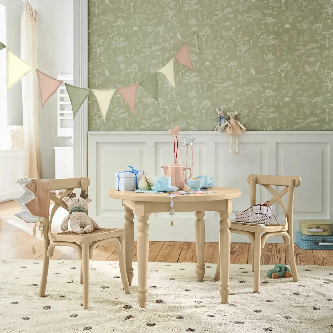 Loberon Sourila Kindertafel - 6 Personen - Beige - afbeelding 4 van 6