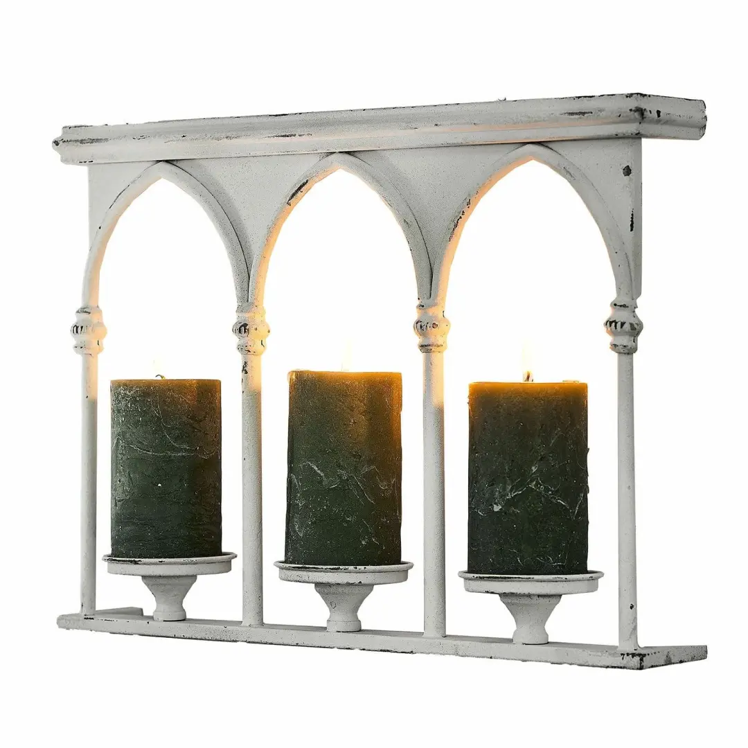 Loberon Oliviette Wandkaarsenhouder 8cm