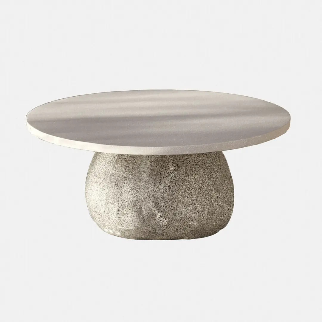 Loberon Orivana Salontafel 55cm - grijs/beige - afbeelding 6 van 6
