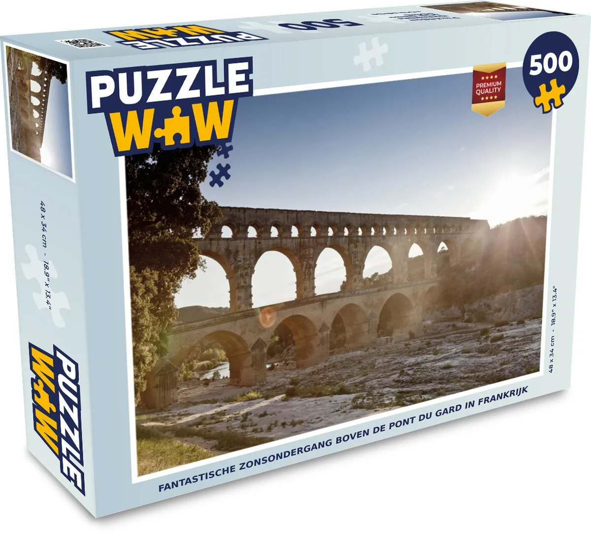 PuzzleWow Legpuzzel Pont du Gard 500 Stuks