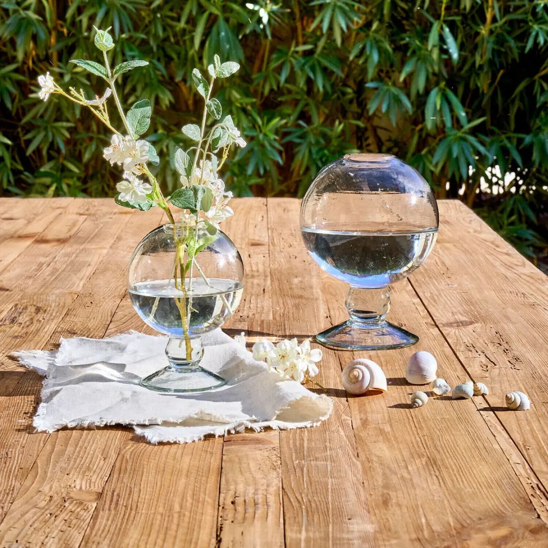 Loberon Novalio Vaas - 2 Stuks Heldere Glas - afbeelding 2 van 3