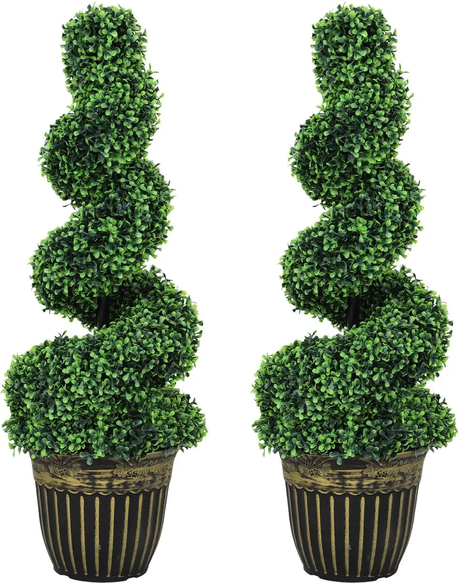 Homcom Kunstplanten Set 2x Buxus 90cm
